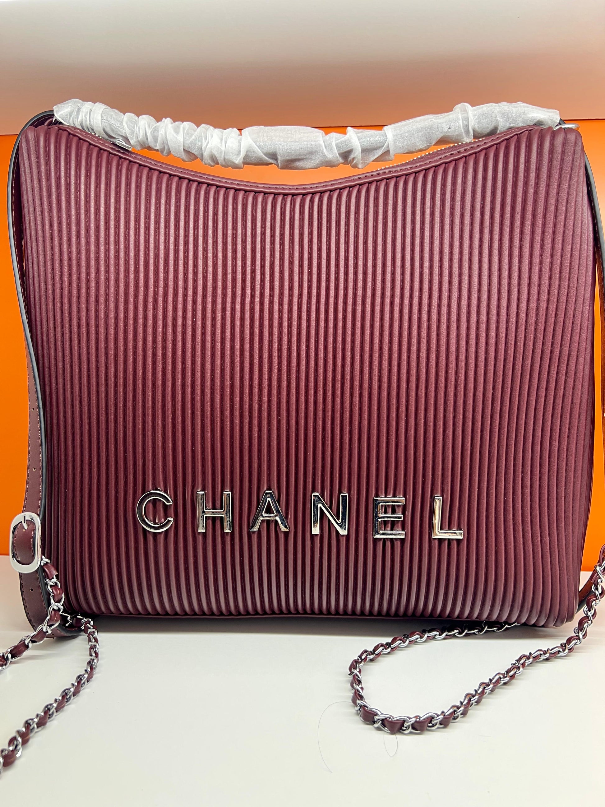 Chanel Shoulder Big Bag Double Strap Shiny Shade Colour