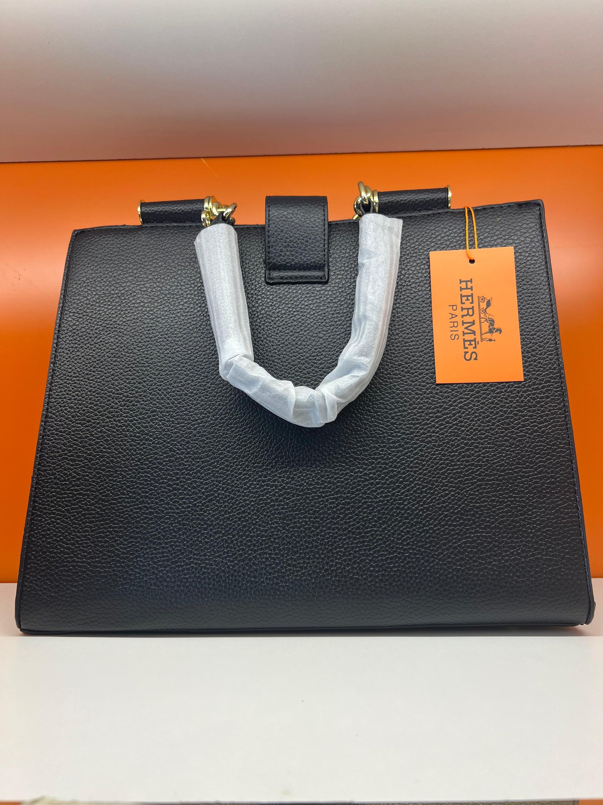 Hermes Birkin Black Long Shoulder Bag With Strap