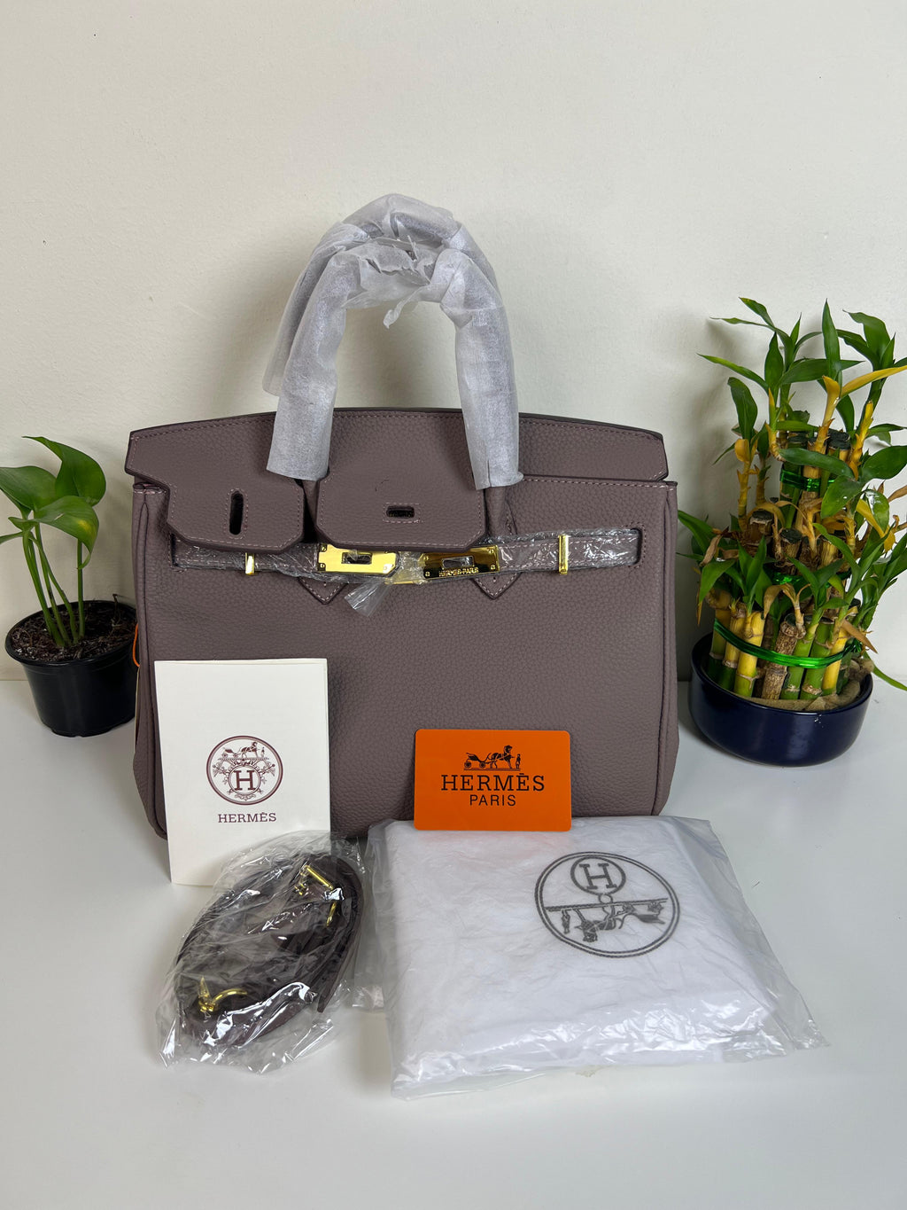 Hermes Shoulder Bag Drak Grey With Strap
