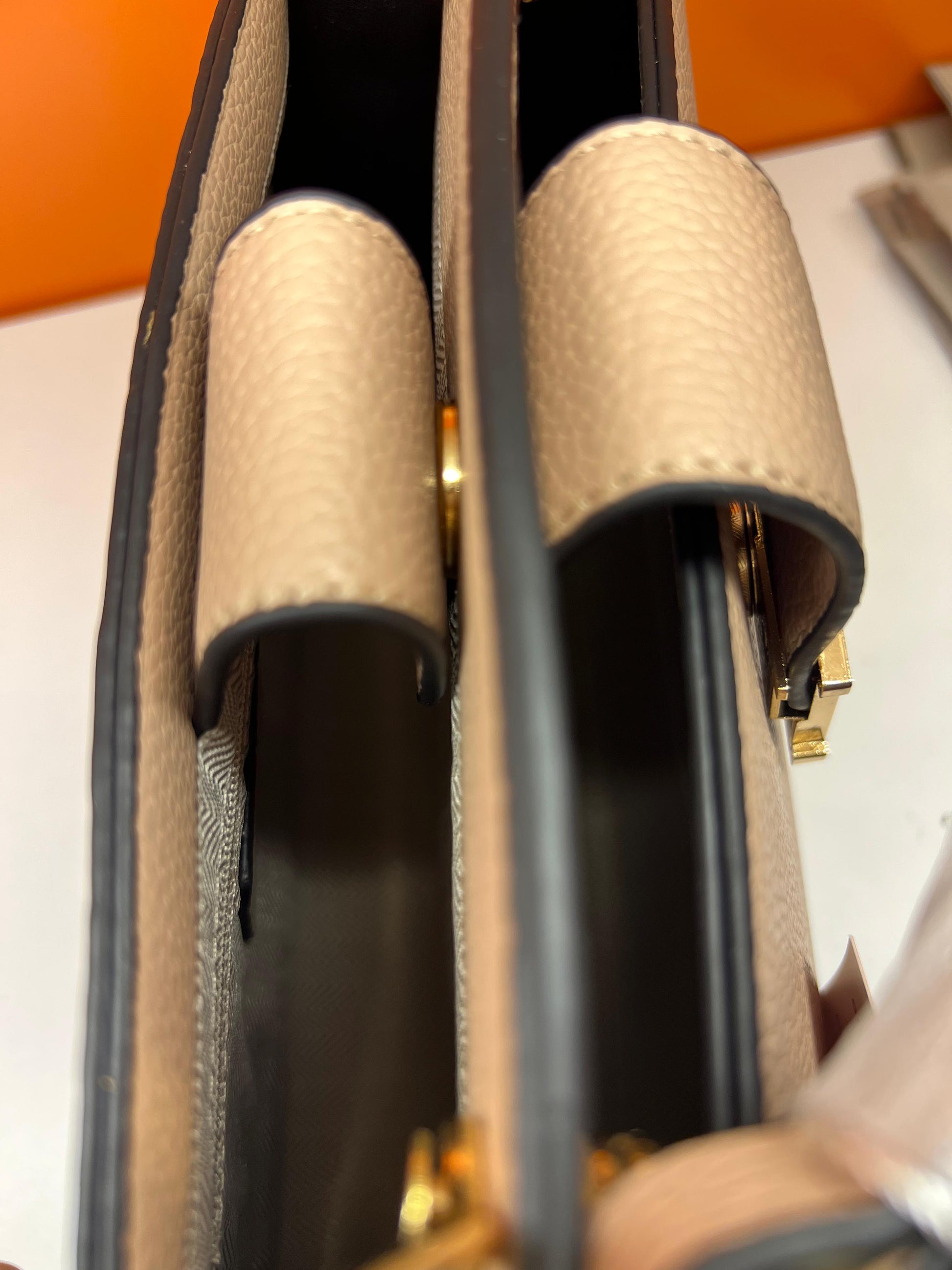 Hermes Small Crossbody Bag With Strap Biege