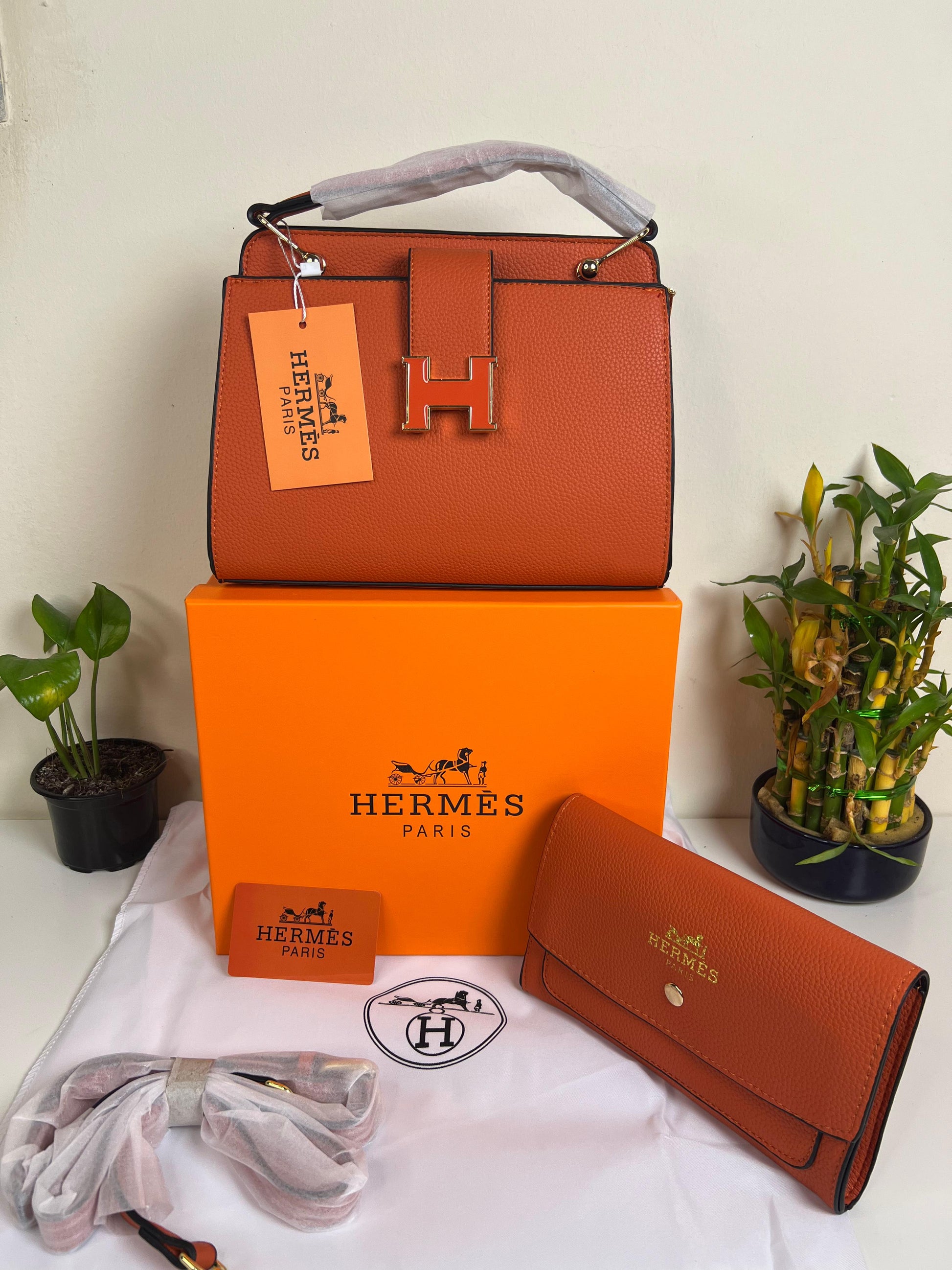 Hermes Small Crossbody Bag With Strap Orange