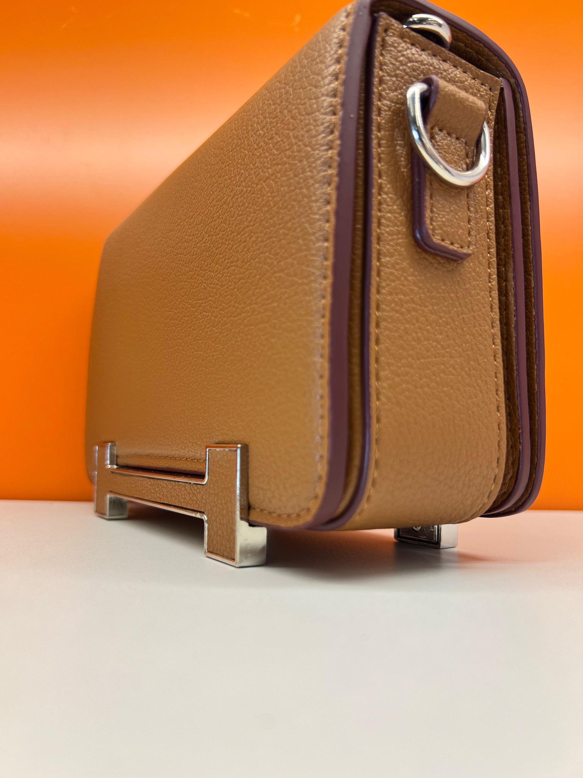 Hermes Small Wallet Crossbody With Strap Brown