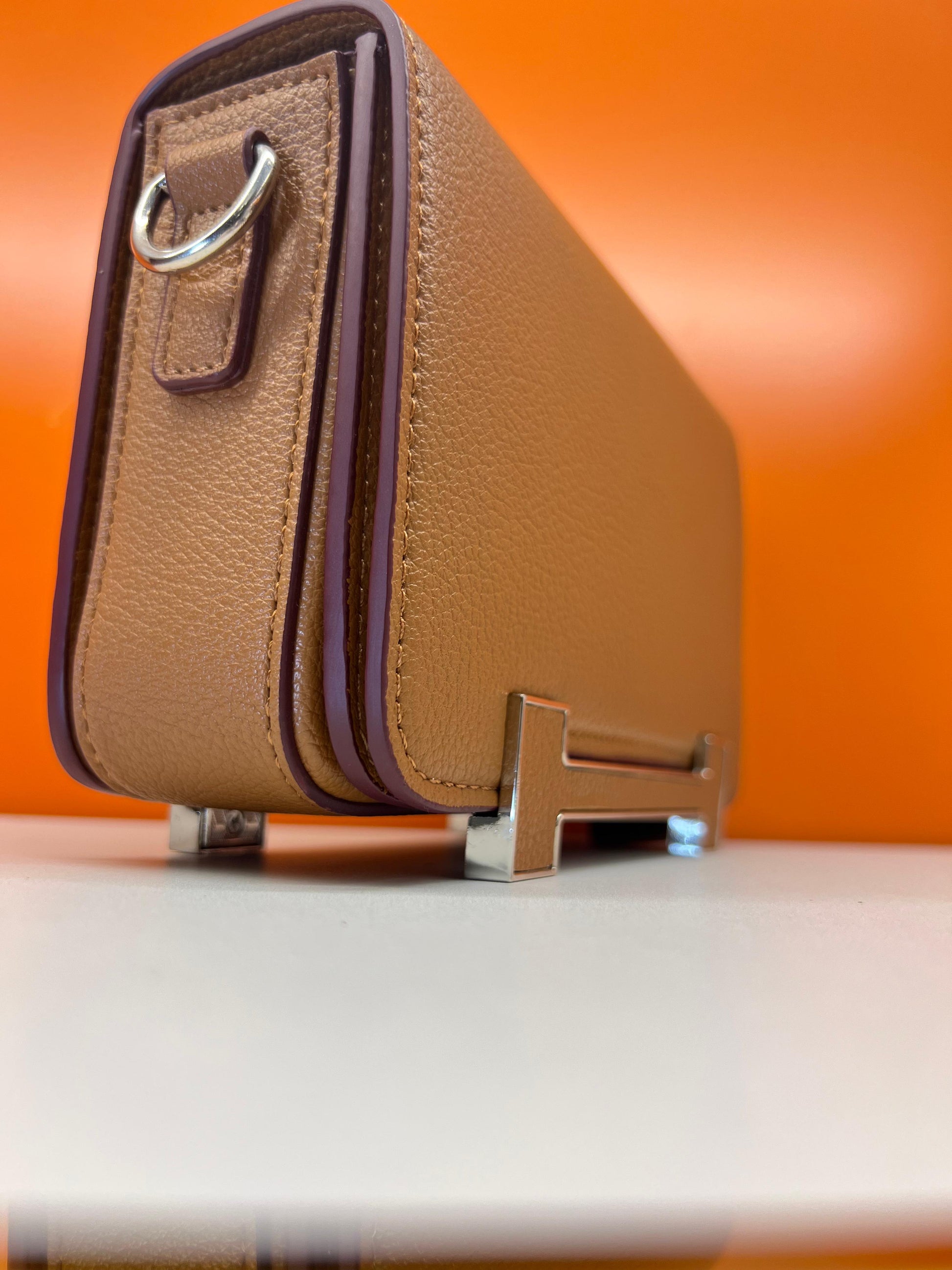 Hermes Small Wallet Crossbody With Strap Brown