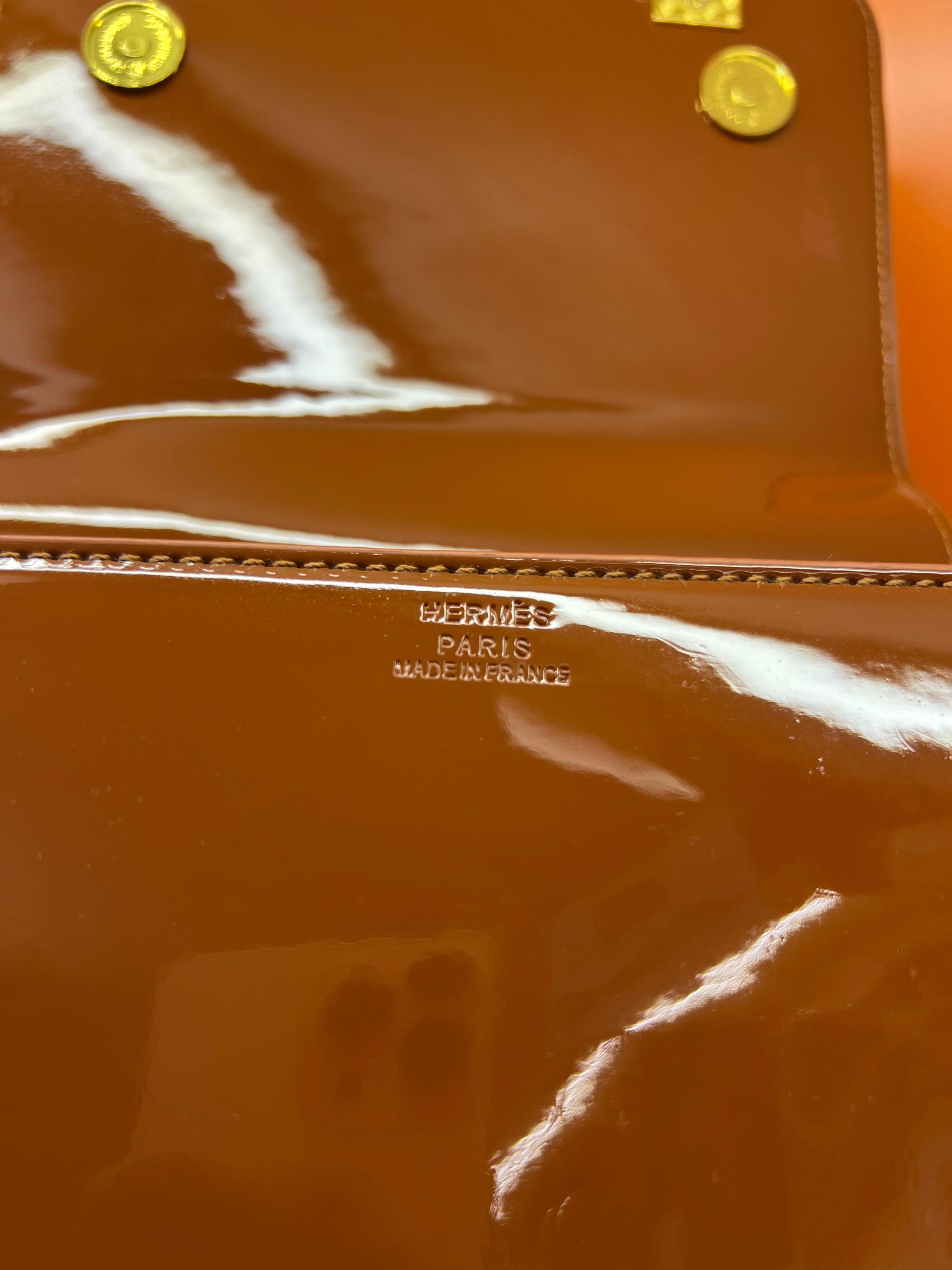 Hermes Small Wallet Crossbody With Strap Shiny Brown