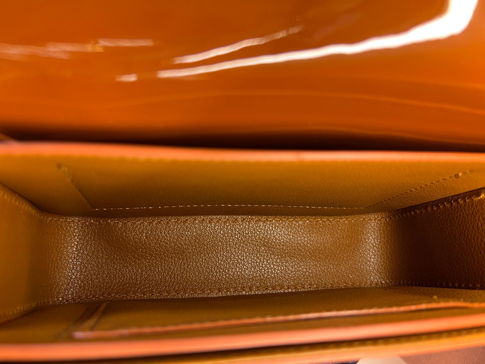 Hermes Small Wallet Crossbody With Strap Shiny Brown