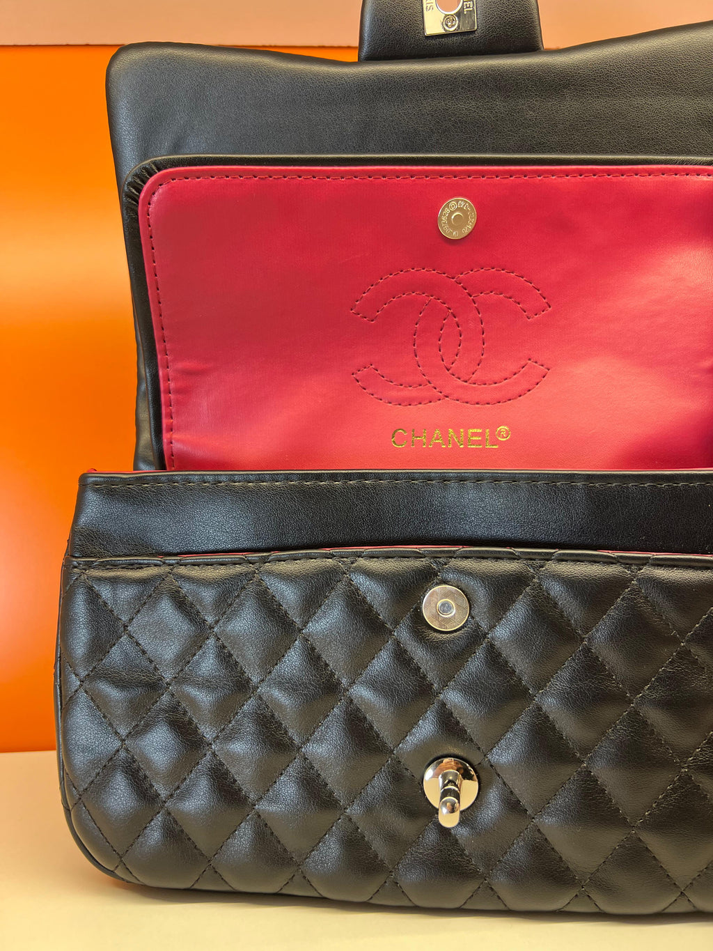 Chanel Black Quilted Caviar Small Classic Double Flap Bag