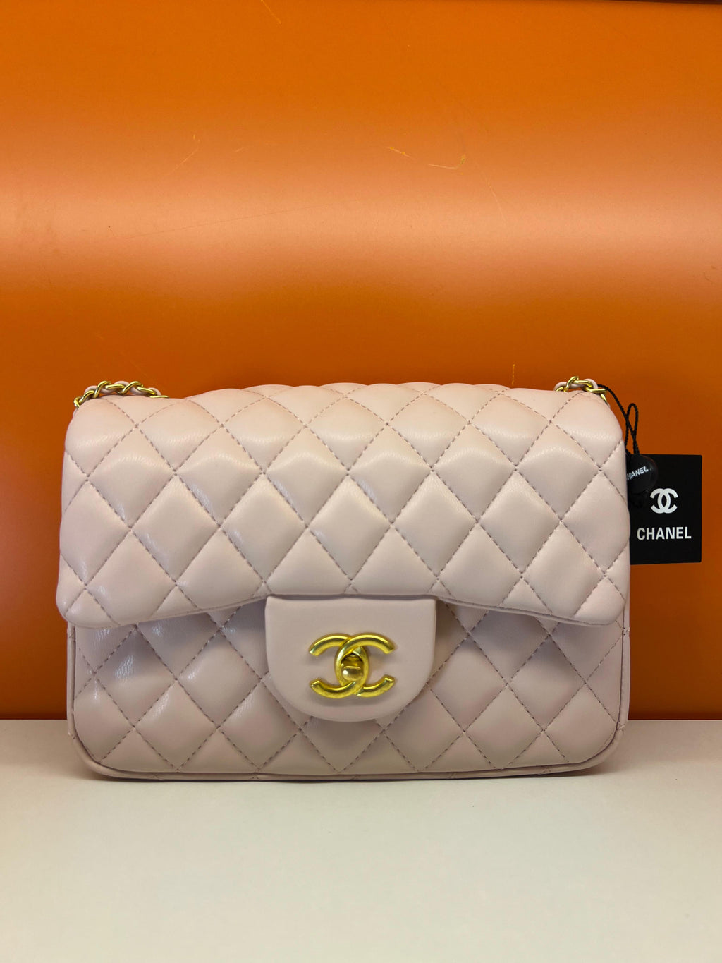 Chanel Pink Mini Matelasse Lambskin Single Leather Chain Heart Charm Flap Bag