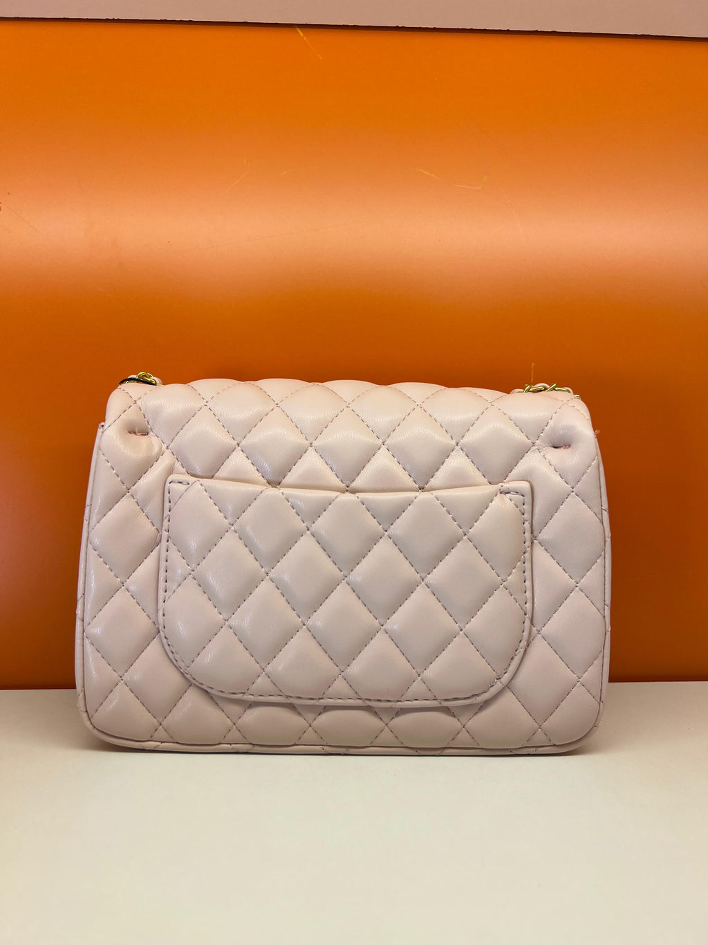 Chanel Pink Mini Matelasse Lambskin Single Leather Chain Heart Charm Flap Bag