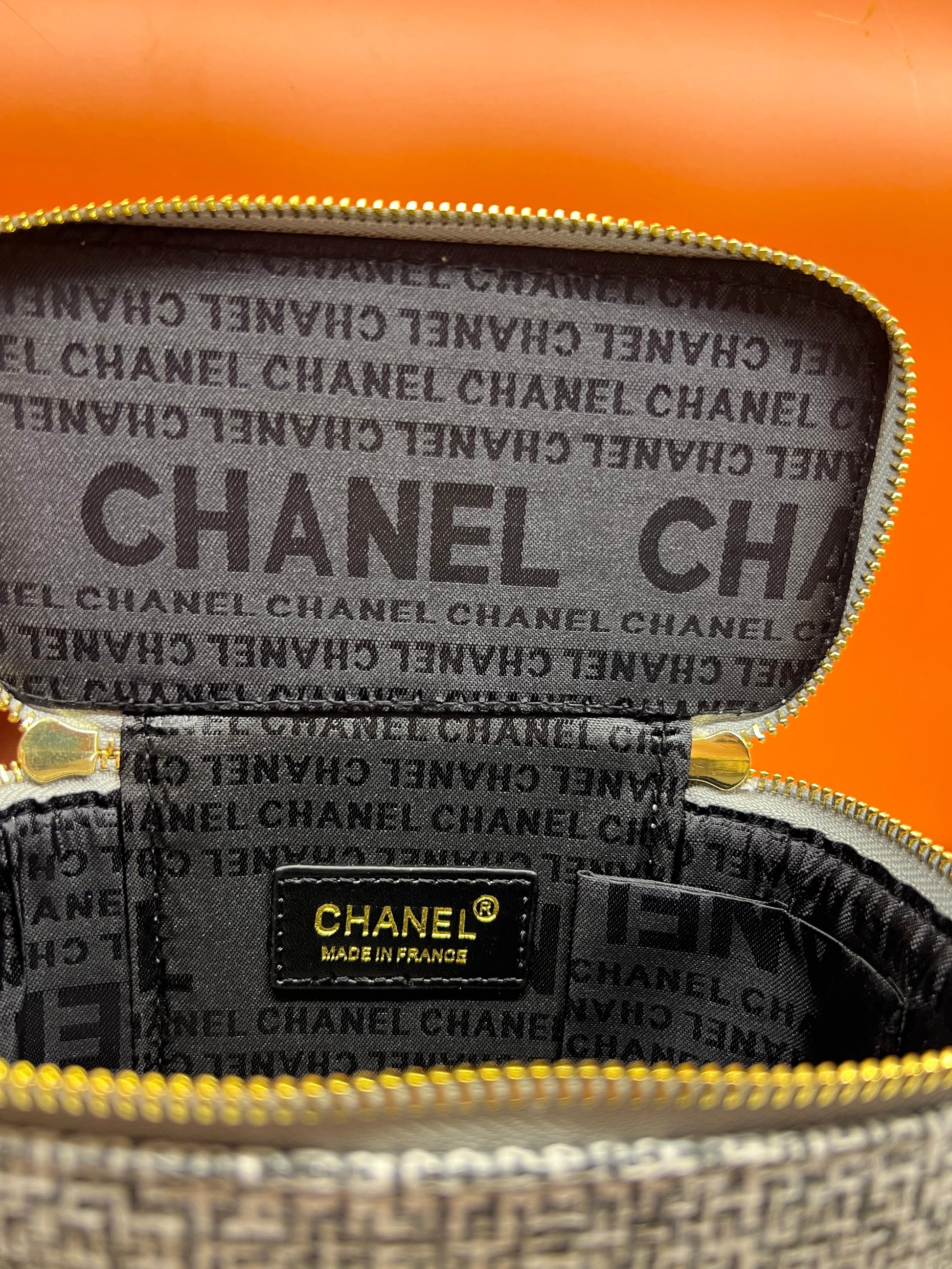 Chanel Small White & Black Color Vanity Case Handbag