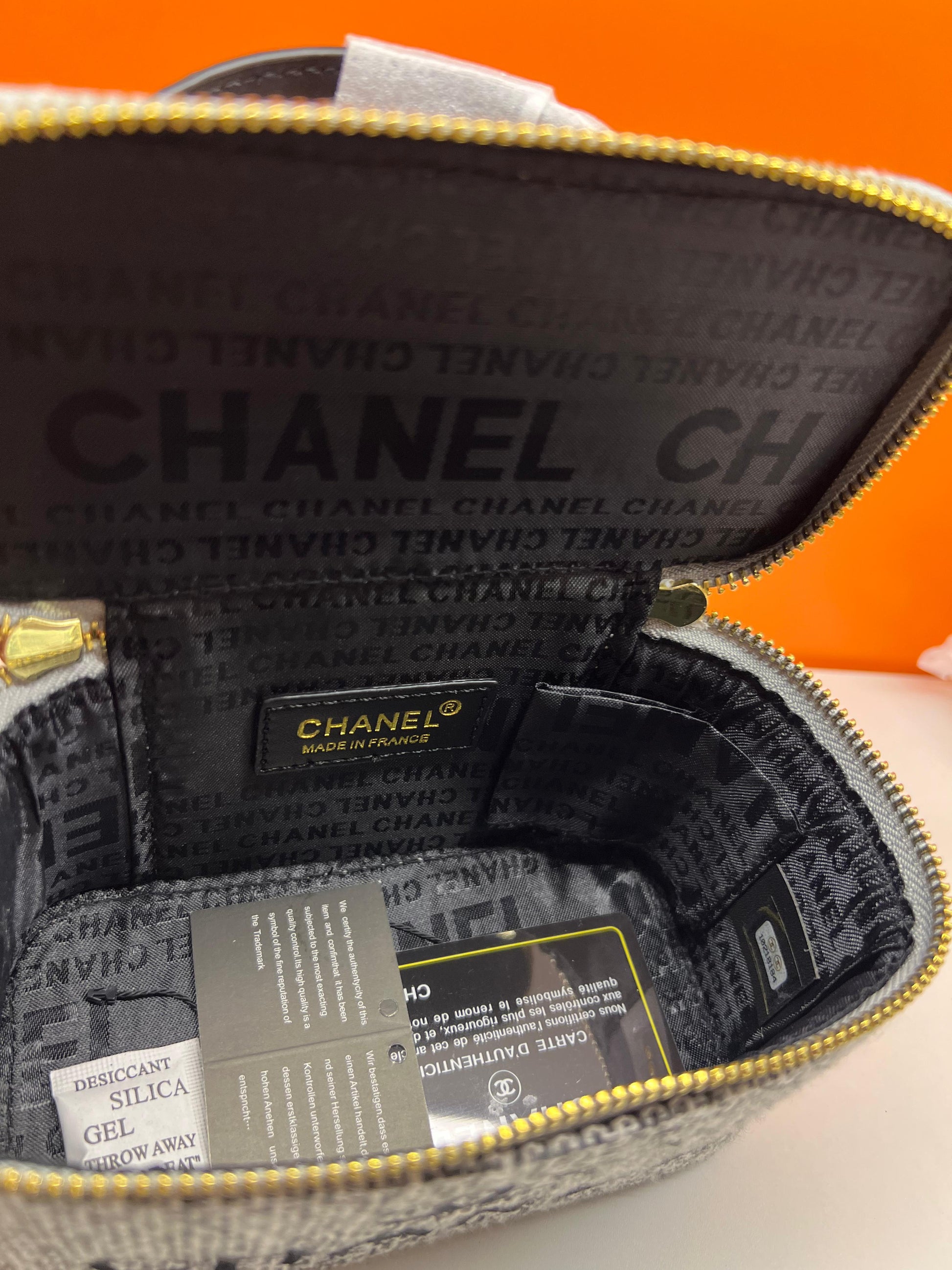 Chanel Small White & Black Color Vanity Case Handbag
