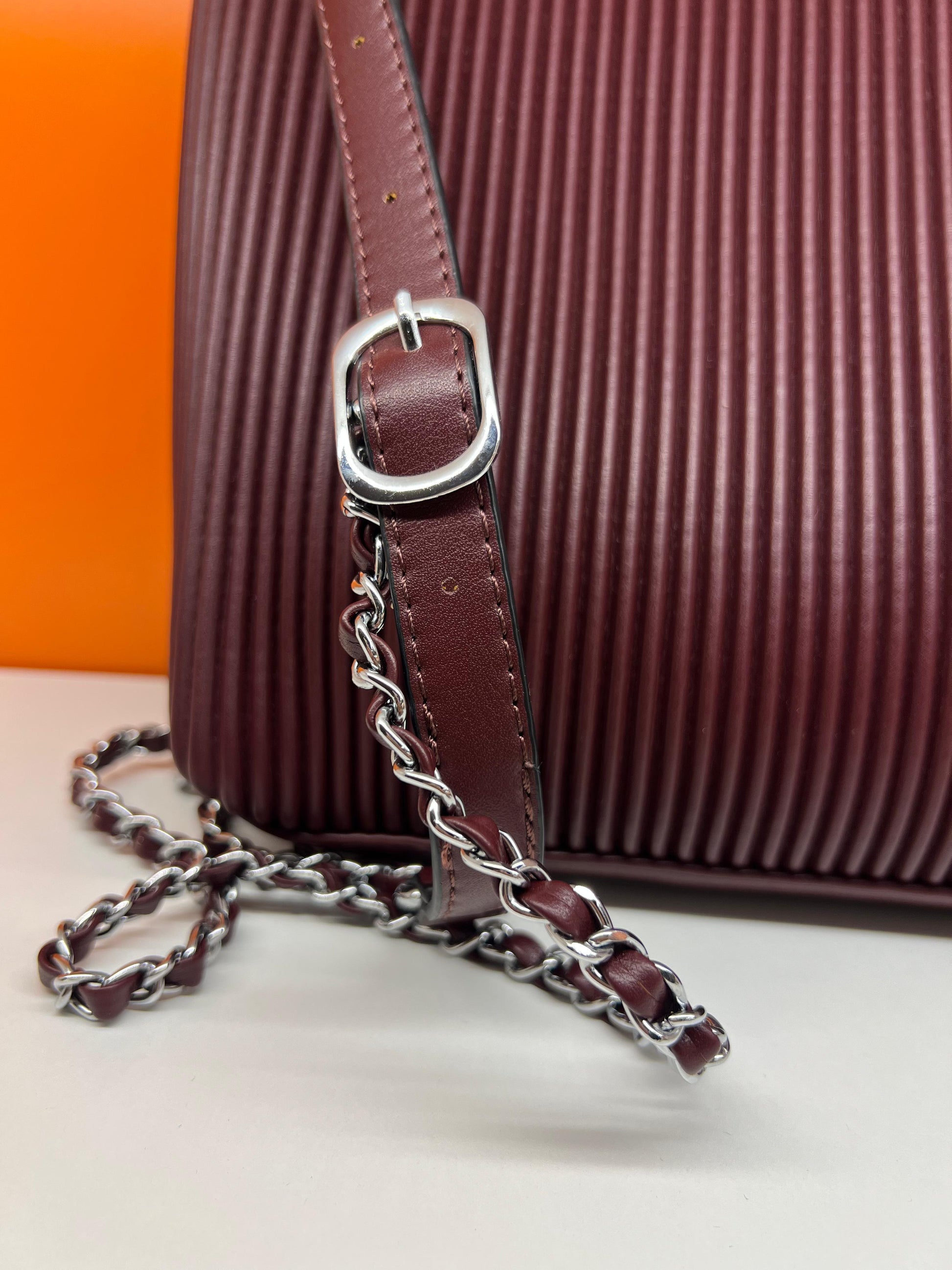 Chanel Shoulder Big Bag Double Strap Shiny Shade Colour