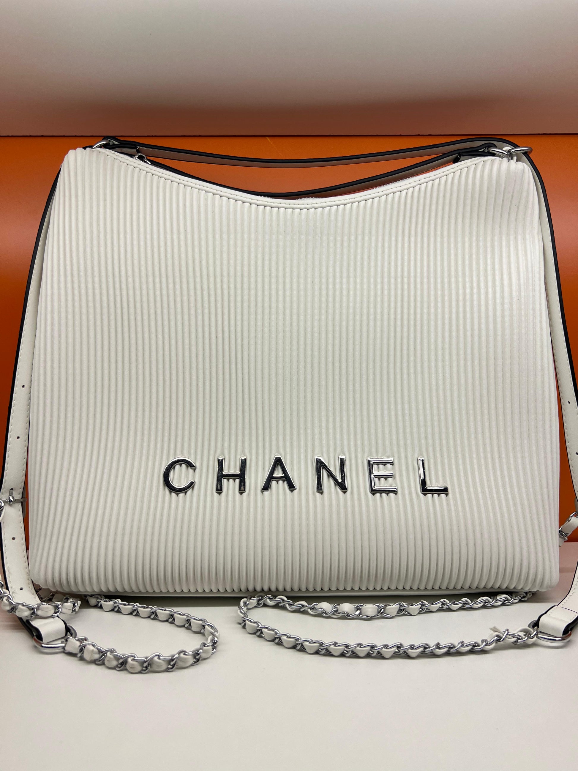 Chanel Shoulder Big Bag Double Strap Shiny Shade Colour