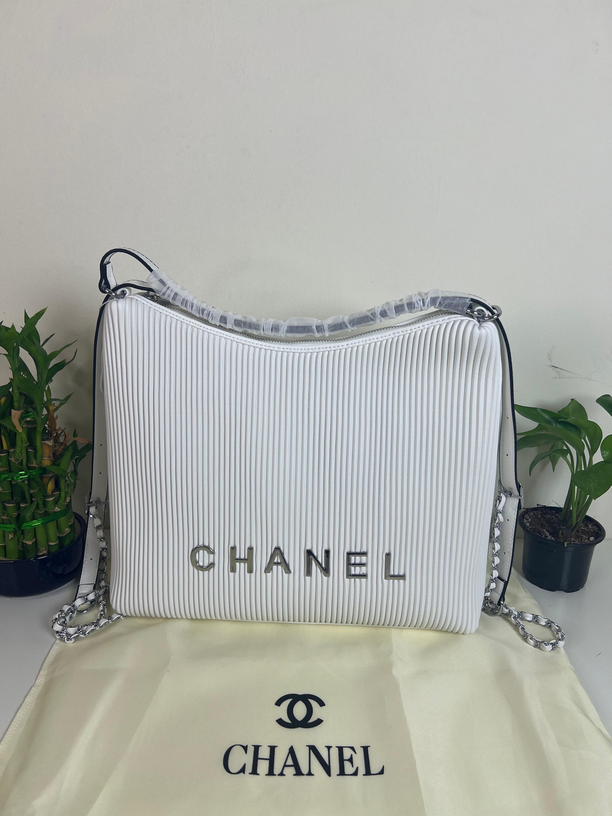 Chanel Shoulder Big Bag Double Strap Shiny Shade Colour