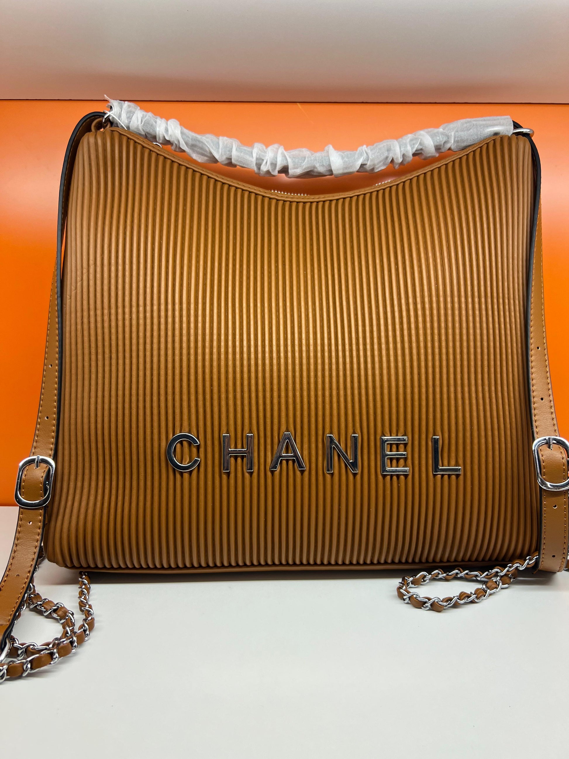 Chanel Shoulder Big Bag Double Strap Shiny Shade Colour