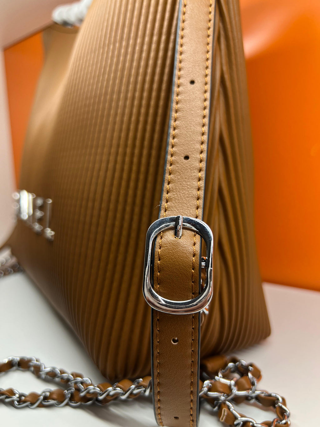 Chanel Shoulder Big Bag Double Strap Shiny Shade Colour