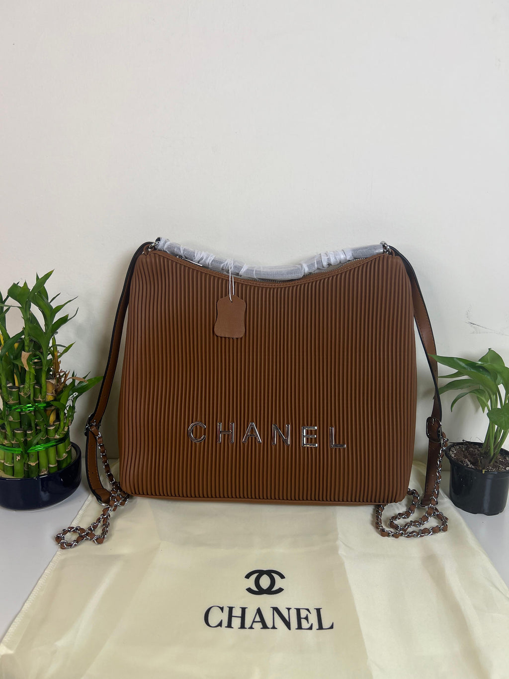 Chanel Shoulder Big Bag Double Strap Shiny Shade Colour