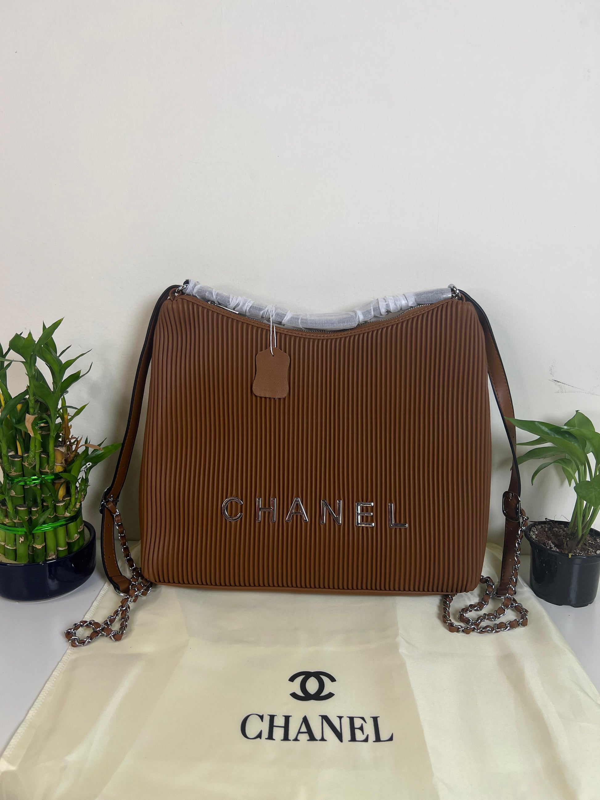 Chanel Shoulder Big Bag Double Strap Shiny Shade Colour