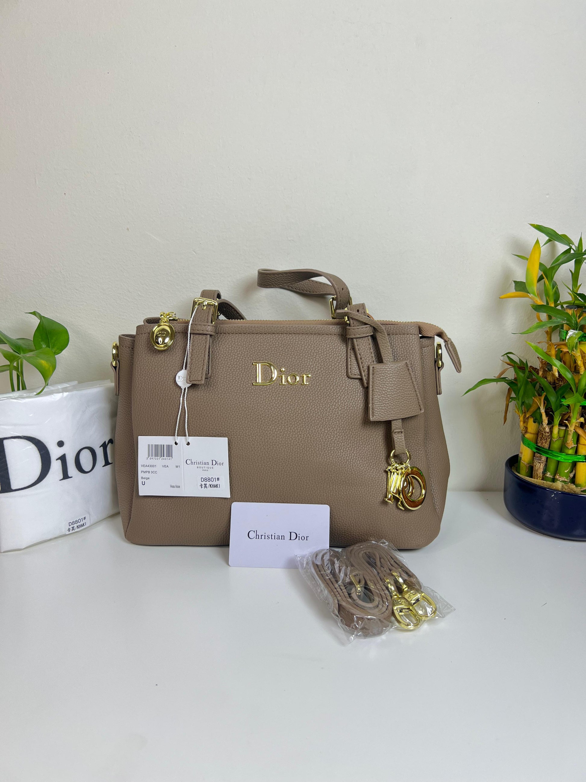 Dior Shoulder Crossbody Bag Mud Colour With Strap