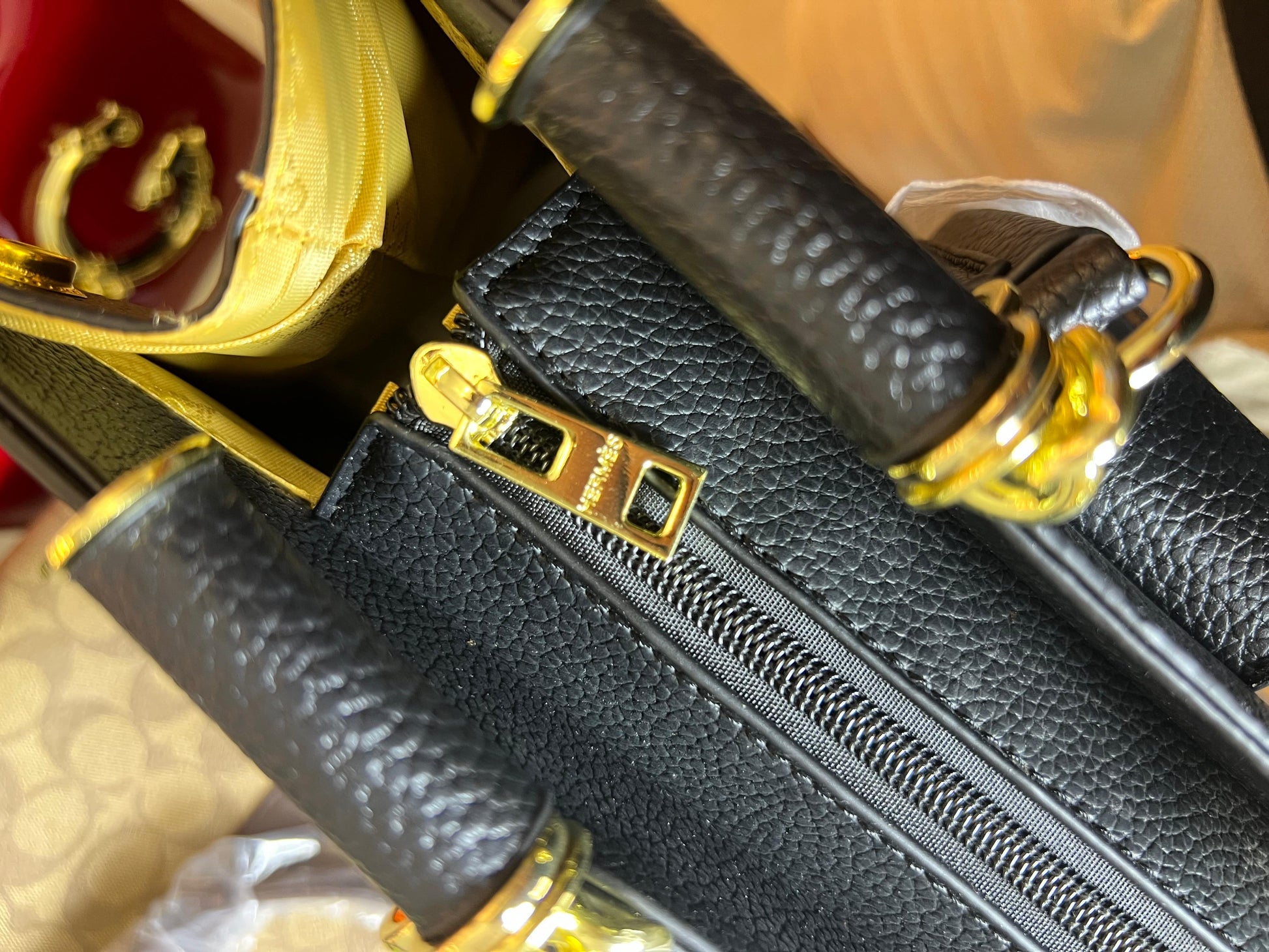 Hermes Birkin Black Long Shoulder Bag With Strap