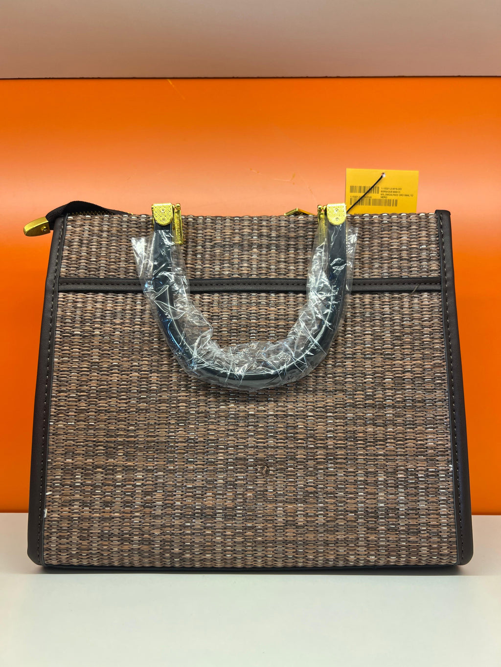 Fendi Sunshine Small Brown FF jacquard fabric bag