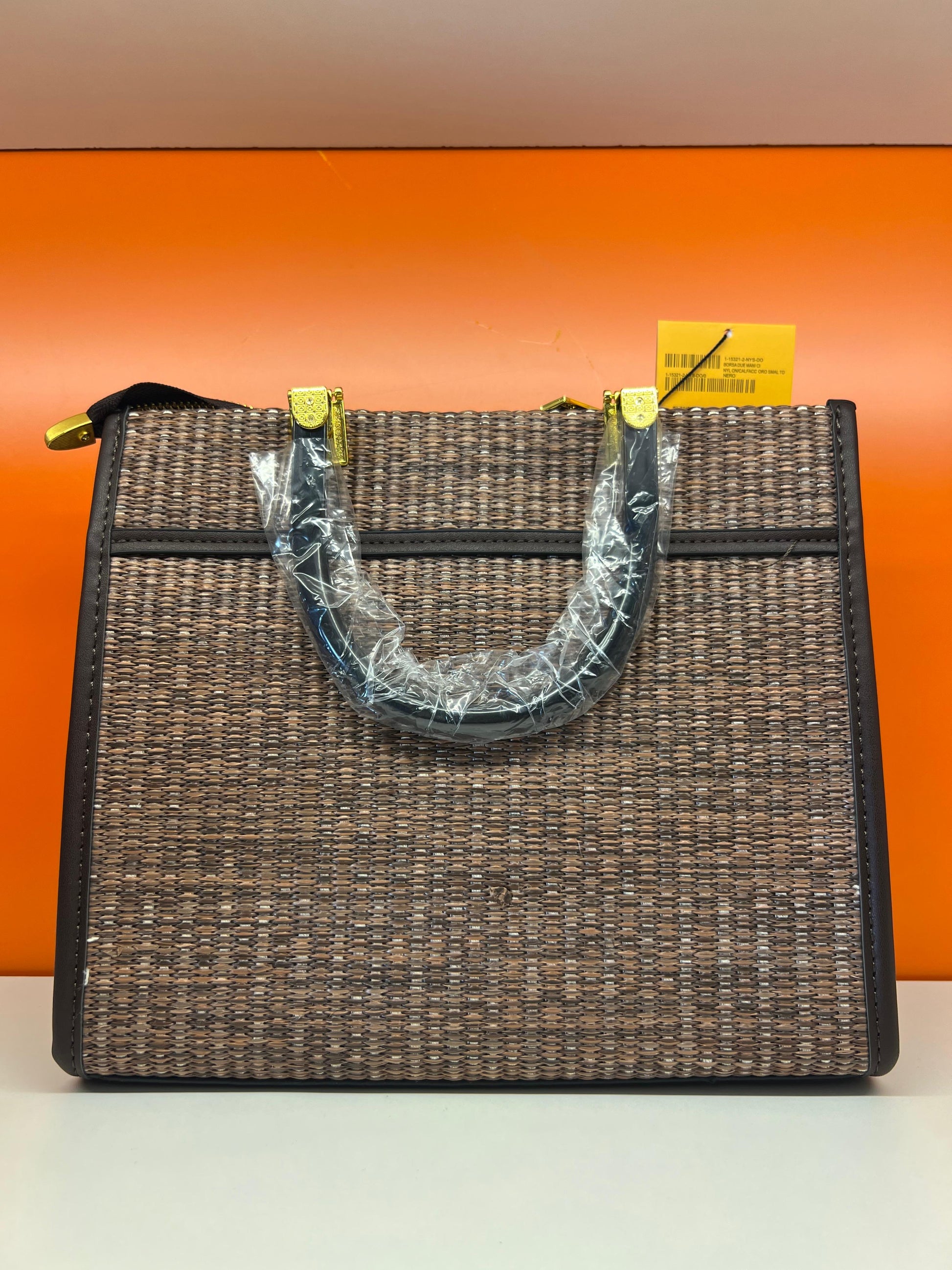 Fendi Sunshine Small Brown FF jacquard fabric bag