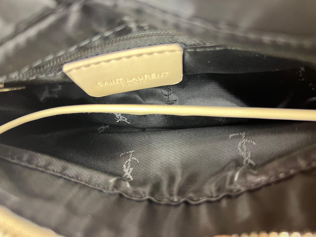 Saint Laurent YSL Small Chain Bag Shiny White