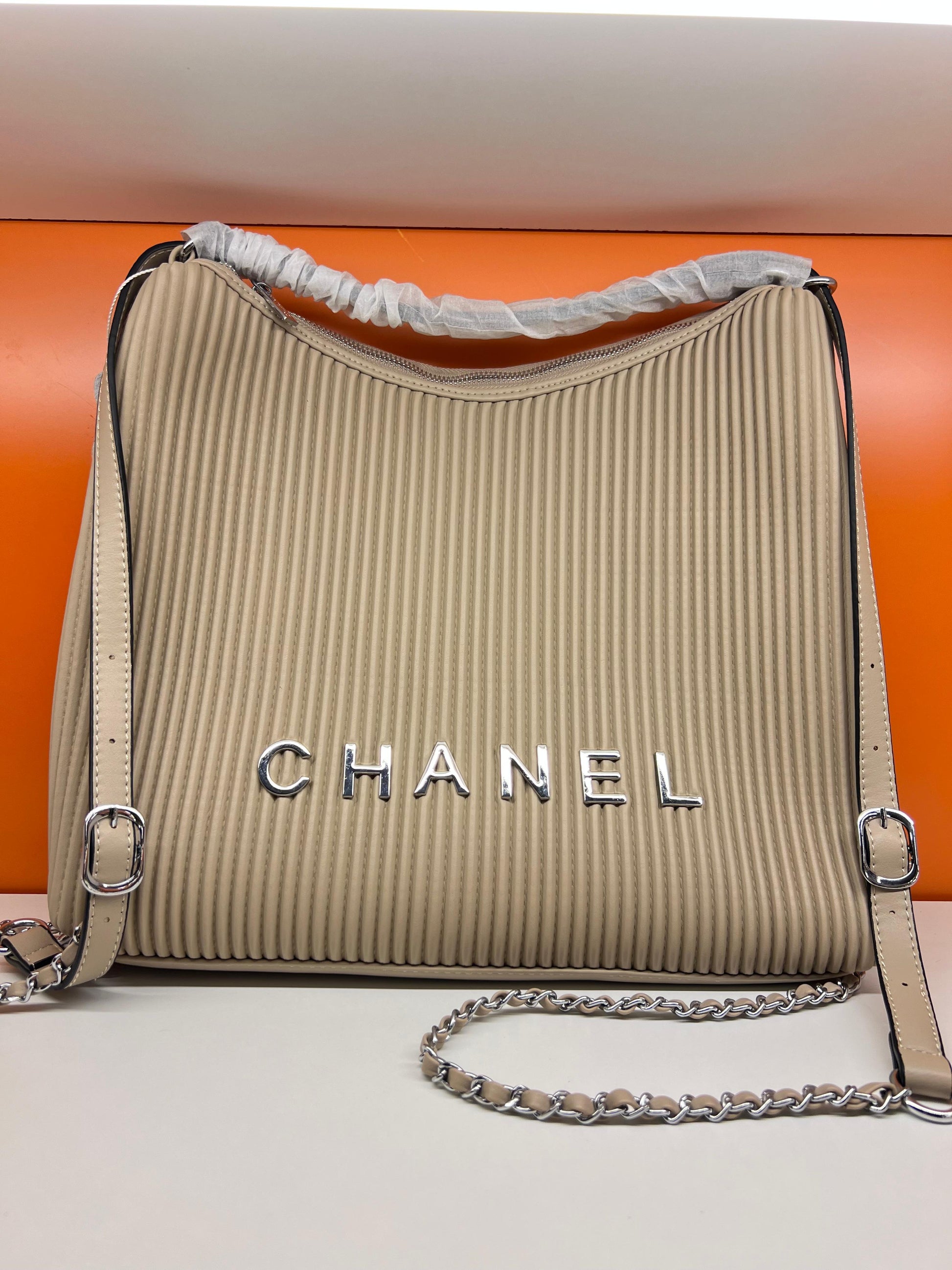 Chanel Shoulder Big Bag Double Strap Shiny Shade Colour