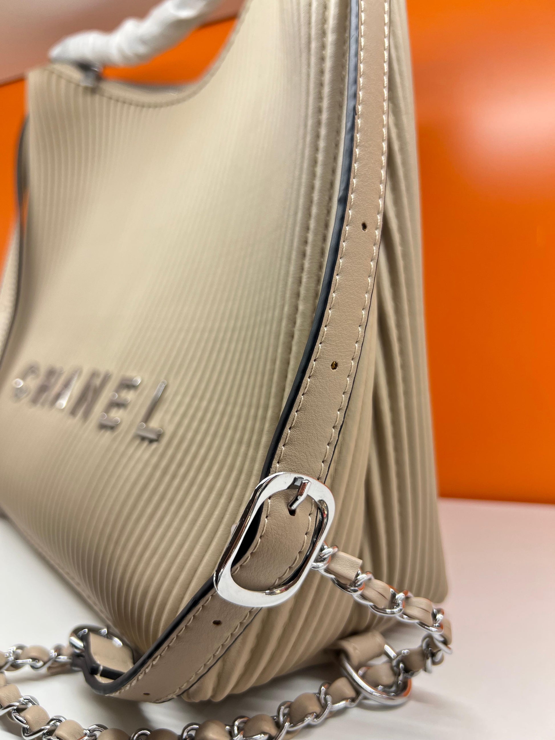 Chanel Shoulder Big Bag Double Strap Shiny Shade Colour