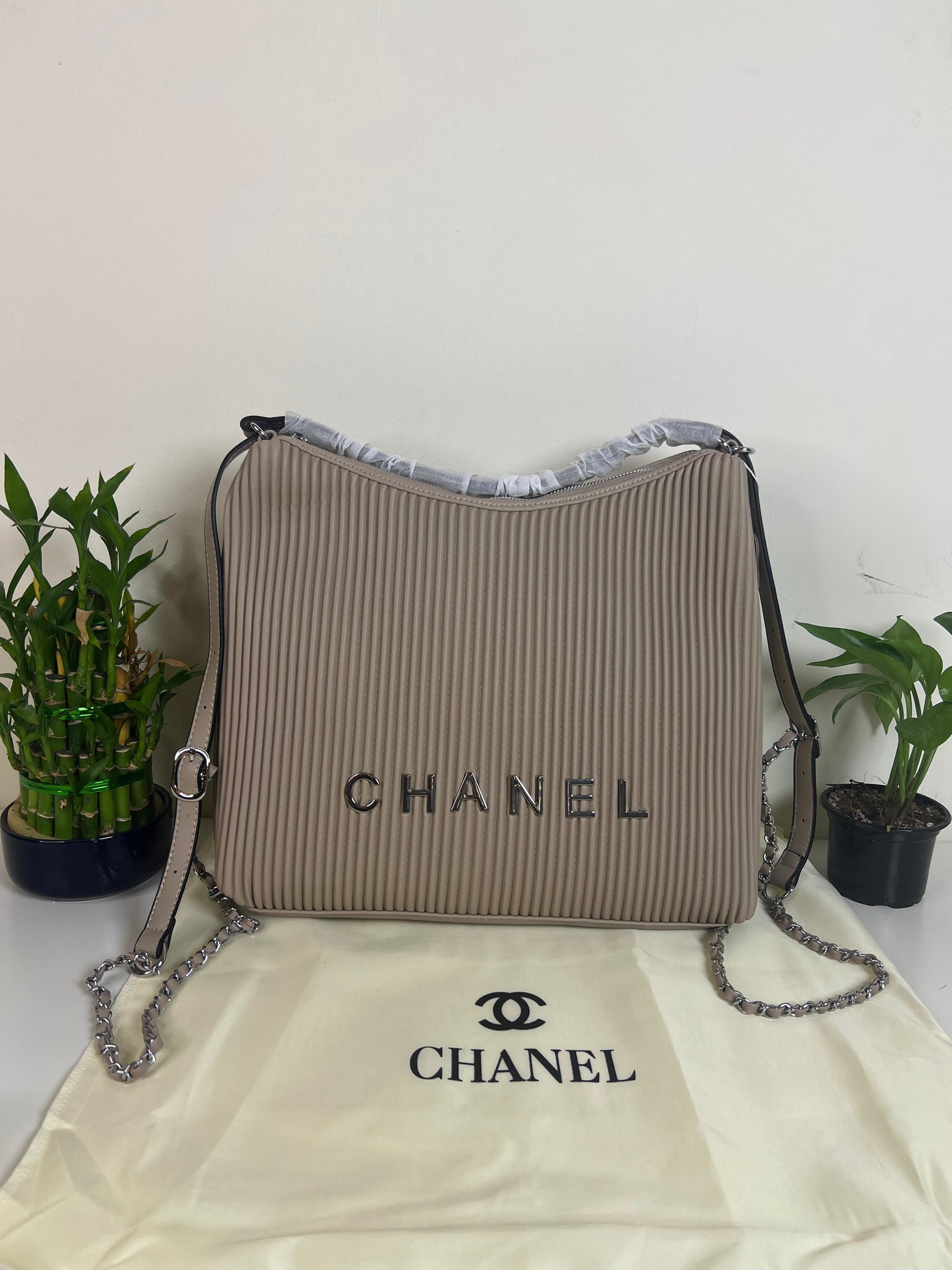 Chanel Shoulder Big Bag Double Strap Shiny Shade Colour
