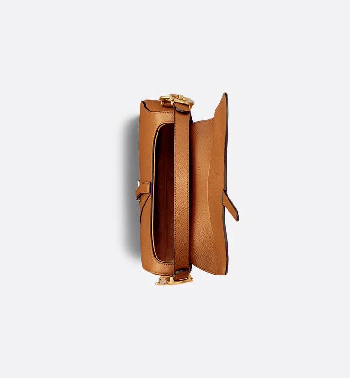Saddle Bag with Strap Golden Saddle Grained Calfskin
