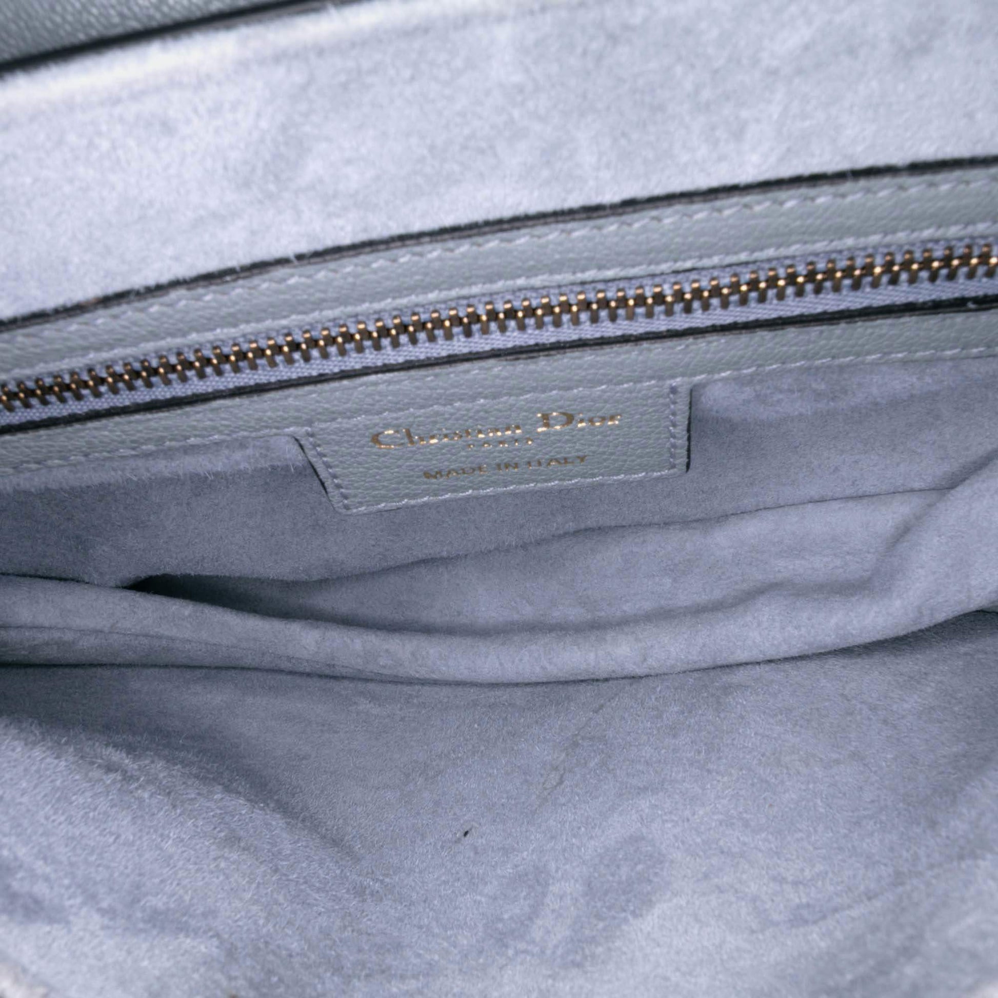 Dior Grey Goatskin Saddle Bag