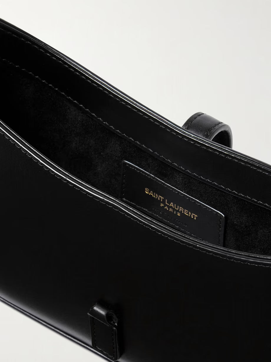Saint Laurent YSL Mini Patent Leather Shoulder Bag Black