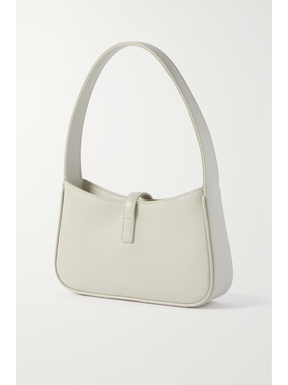 Saint Laurent YSL Mini Patent Leather Shoulder Bag White