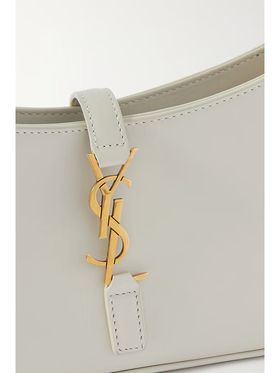Saint Laurent YSL Mini Patent Leather Shoulder Bag White
