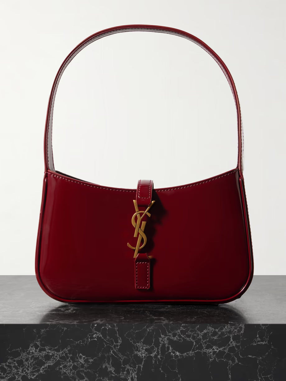 Saint Laurent YSL Mini Patent Leather Shoulder Bag Red