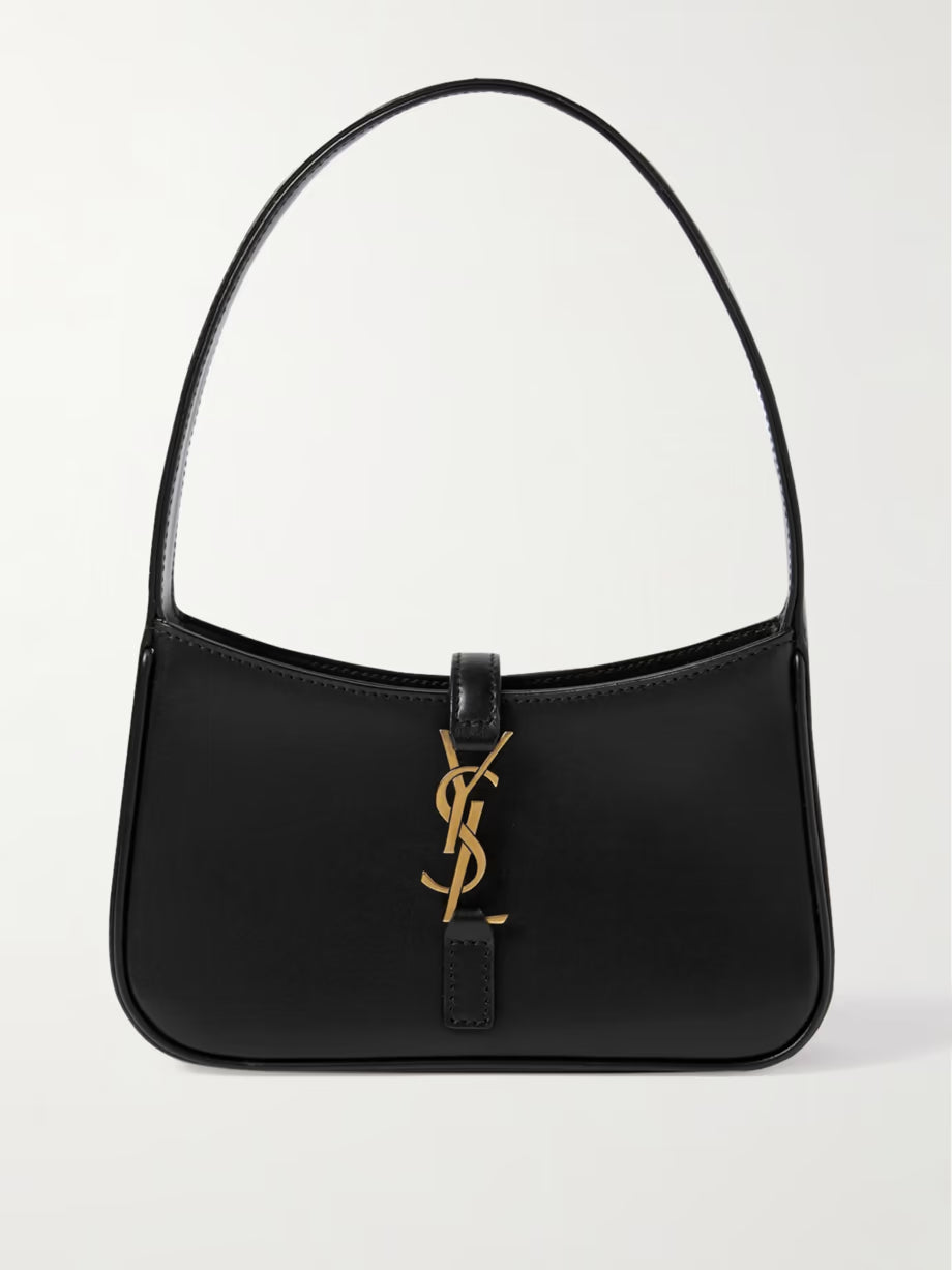Saint Laurent YSL Mini Patent Leather Shoulder Bag Black